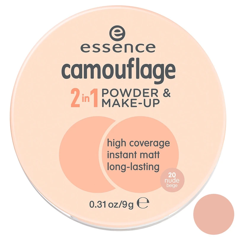 پودر دوکاره اسنس سری Camouflage مدل Nu Beige مقدار 9 گرم