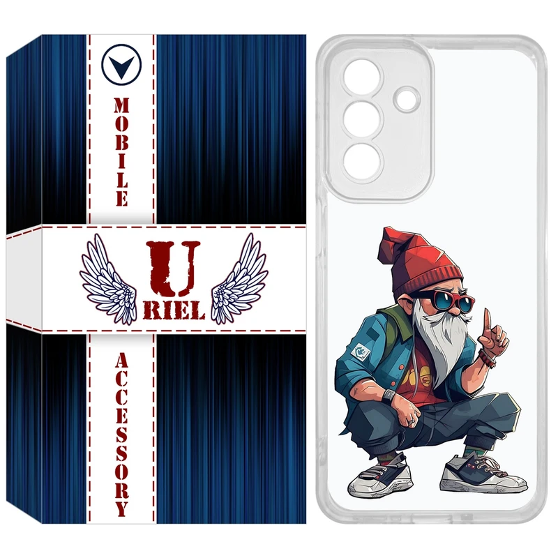 کاور یوریل مدل Clear کد 48 طرح پیرمرد مناسب برای گوشی موبایل سامسونگ Galaxy A36