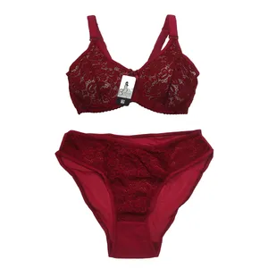 ست شورت و سوتین زنانه مدل تمام گیپور فنردار 5657