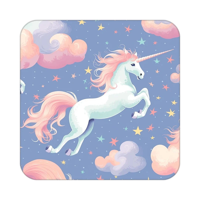 زیر لیوانی کاکتی طرح اسب تک شاخ و یونیکورن مدل mp32086