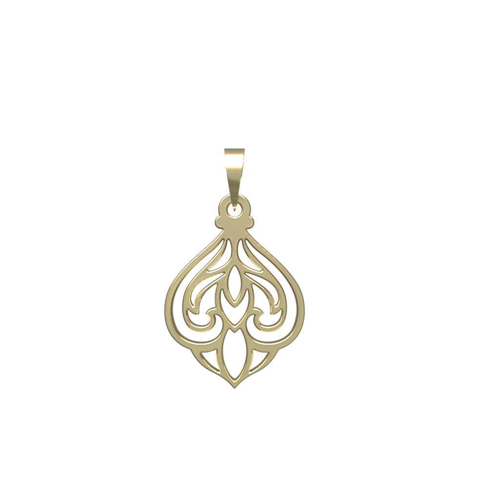 آویز گردنبند طلا 18 عیار زنانه مدوپد مدل هندسی کد PA1-15187 -  - 2