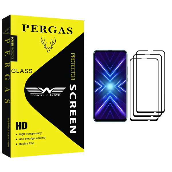 محافظ صفحه نمایش وایلی نایس مدل Pergas Glass مناسب برای گوشی موبایل آنر 9X بسته سه عددی