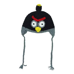 کلاه بافتنی بچگانه طرح انگری برد مدل Pi-64