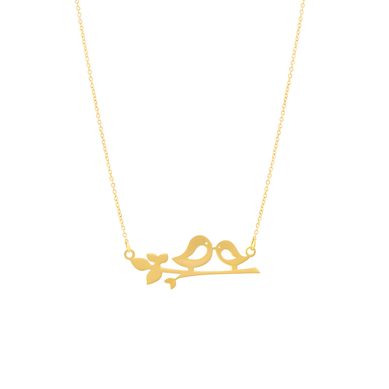 گردنبند طلا 18 عیار زنانه با زنجیر حلقه‌ای (فلامینگو) میو گلد مدل N24