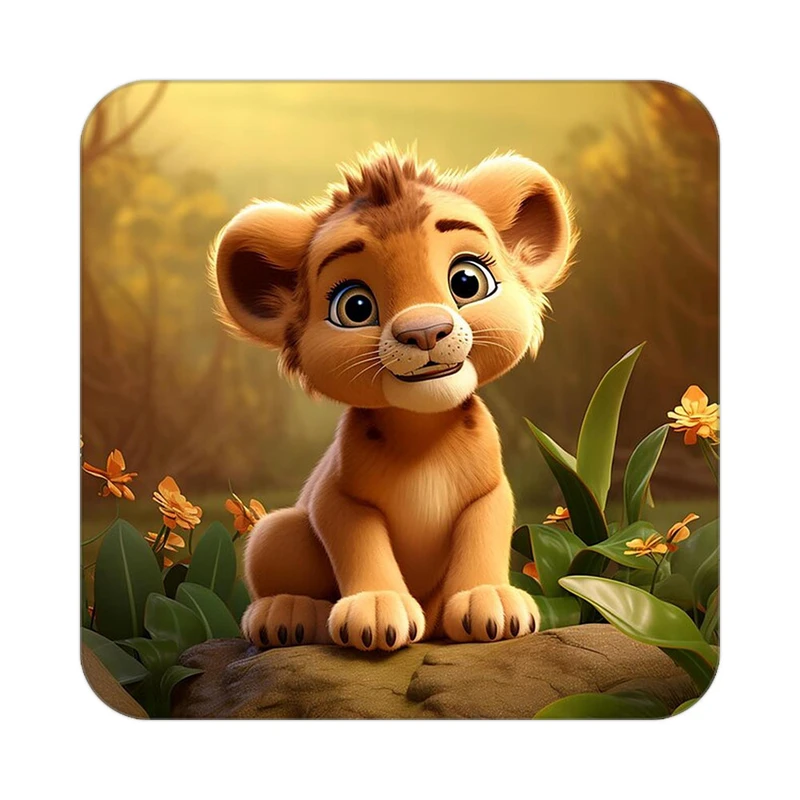 زیر لیوانی کاکتی طرح شیر مدل mp22877