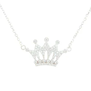 گردنبند نقره زنانه مدل تاج کد SSA122