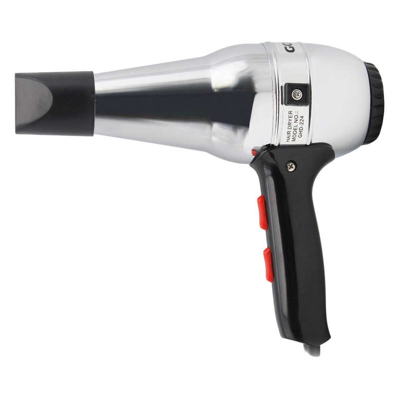 سشوار خانگی گوسونیک مدل GHD-224، موتور با توان مصرفی 1600 وات، دارای قابلیت باد سرد، دارای حلقه آویختن، وزن 600 گرم