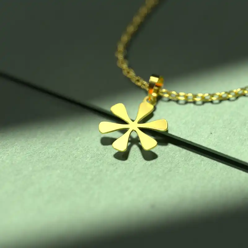 گردنبند طلا 18 عیار زنانه مدوپد مدل هندسی کد F2-1-1181