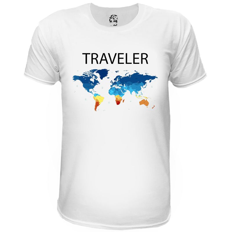 تی شرت آستین کوتاه مردانه اسد طرح Traveler کد 87 -  - 1