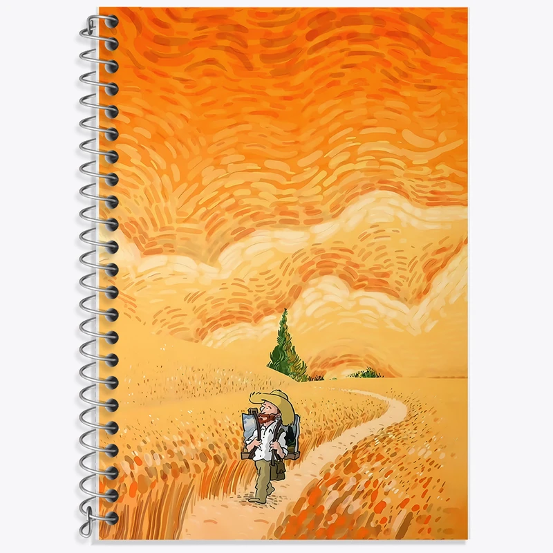 دفتر نت موسیقی 50 برگ خندالو طرح ونسان ونگوگ کد F5072