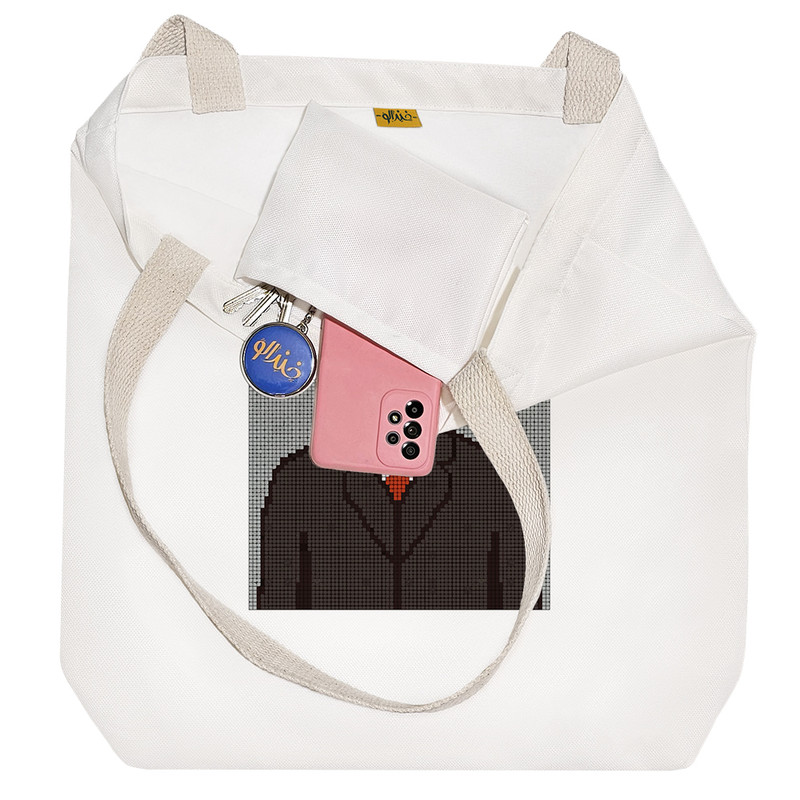 ساک خرید خندالو طرح نقاشی پسر انسان کد 10326