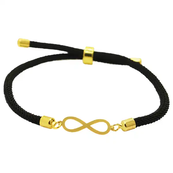 دستبند طلا عیار 18 زنانه مدل بینهایت