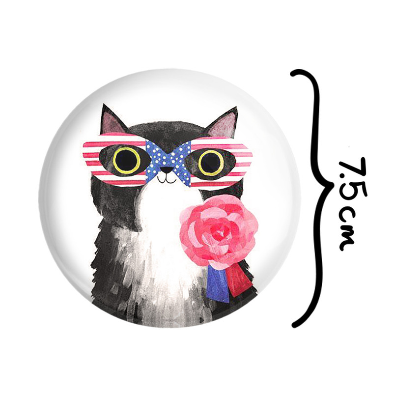 آینه جیبی خندالو طرح گربه مدل تاشو کد 5206