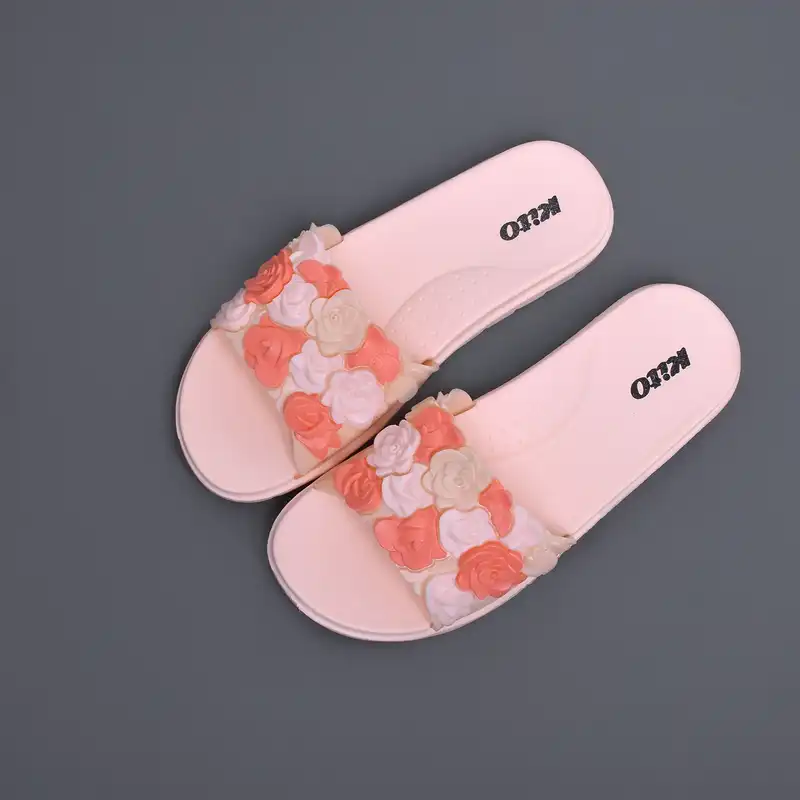 دمپایی زنانه کیتو مدل گل برجسته کد GB.2438