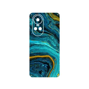 MAHOOT Turquoise marblewith golden streaks Cover Sticker for Oppo Reno 10 5G