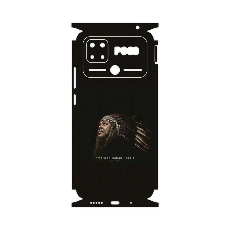 برچسب پوششی ماهوت مدل Portrait of an Indian Man-FullSkin مناسب برای گوشی موبایل شیائومی Poco C40