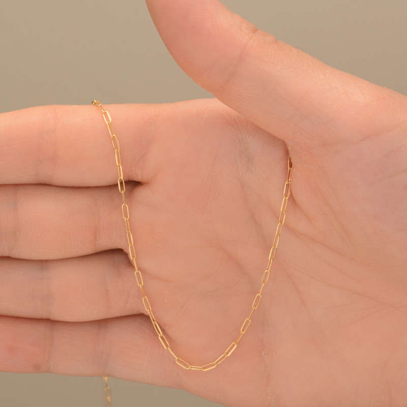 زنجیر طلا 18 عیار زنانه طلای مستجابی مدل ریوو کد 45 زنجیر طلا 18 عیار زنانه طلای مستجابی مدل ریوو کد 45