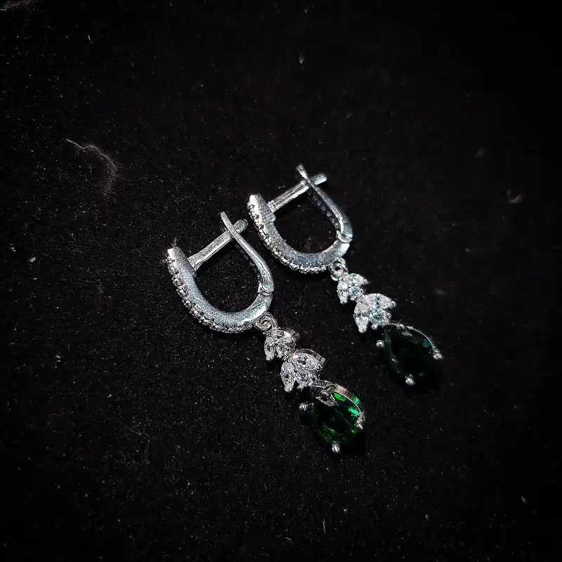 گوشواره نقره زنانه جی تی ای مدل اشک