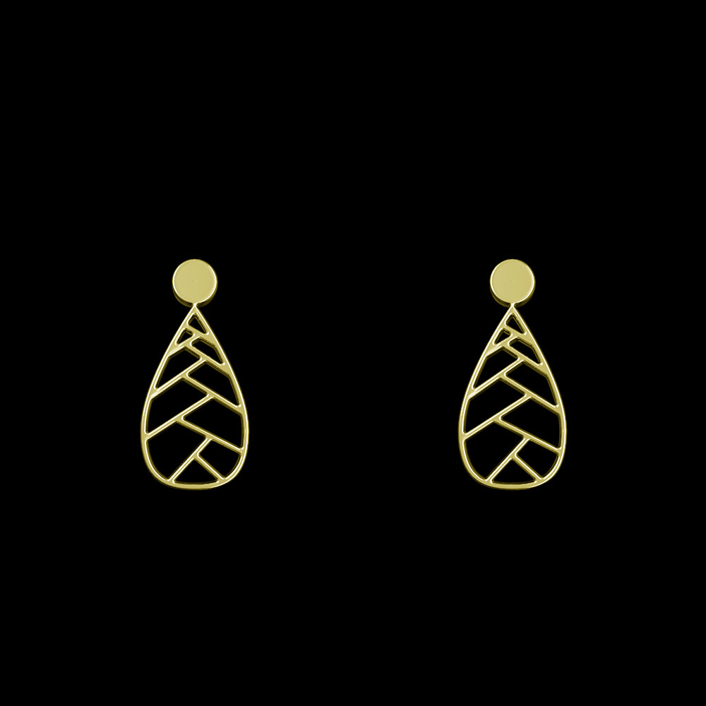 گوشواره طلا 18 عیار زنانه مدوپد مدل اشک کد GA1-10348