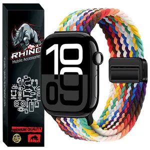 بند راینو مدل Braided Magnet مناسب برای اپل واچ سری 1/2/3/4/5/6/7/8/9/10/SE/ULTRA سایز 44/45/46/49 میلی متری...