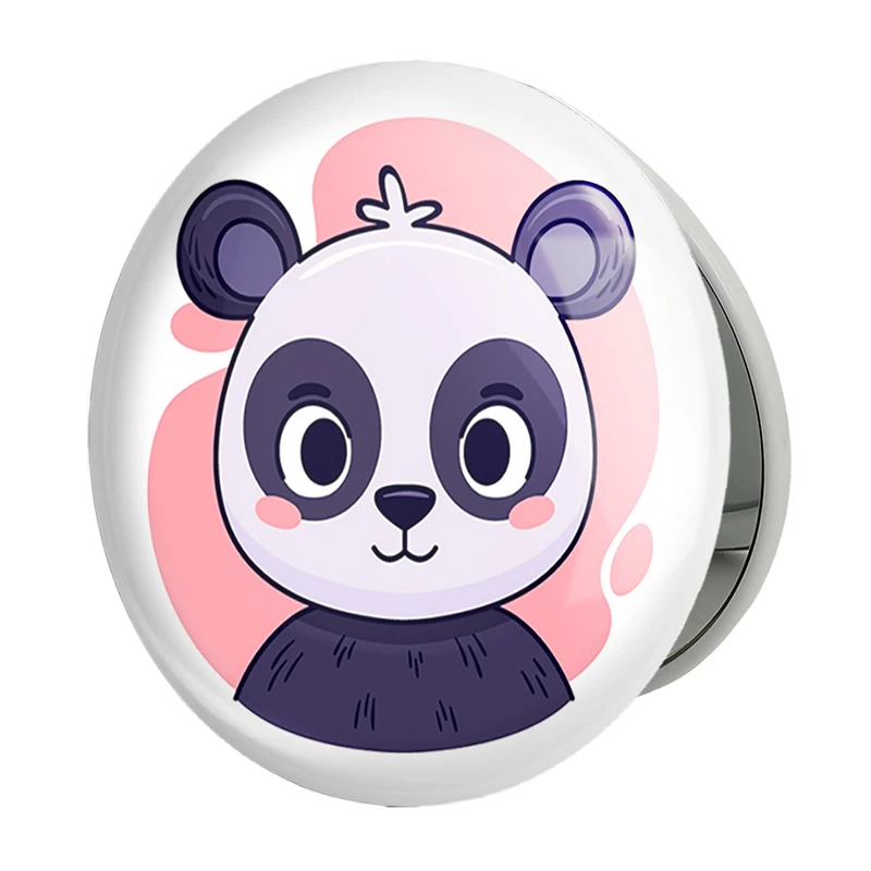 آینه جیبی خندالو طرح پاندا حیوانات بامزه مدل تاشو کد 37134