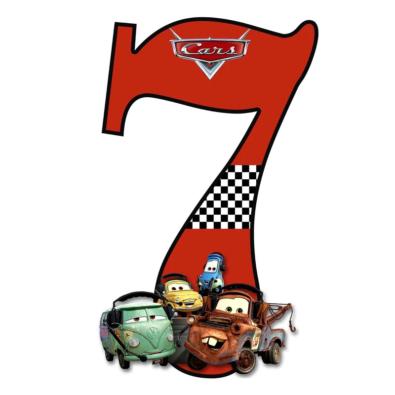 استند رومیزی تولد مدل عدد 7 طرح مک کویین کد 807