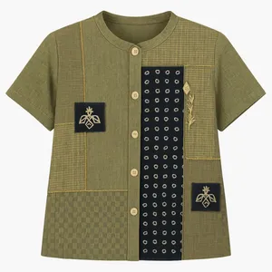 شومیز آستین کوتاه یقه گرد زنانه کد 7841