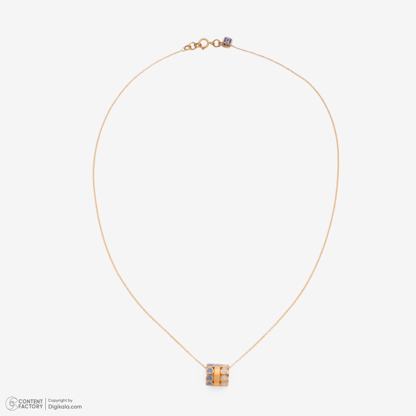 گردنبند طلا 18 عیار زنانه با زنجیر حلقه‌ای (فلامینگو) گلدم مدل PE147005 -  - 6