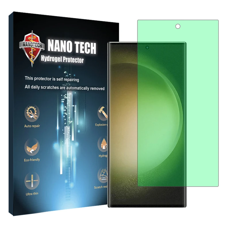 محافظ صفحه نمایش آنتی گرین نانوتک مدل هیدروژلی مناسب برای گوشی موبایل سامسونگ Galaxy S23 Ultra