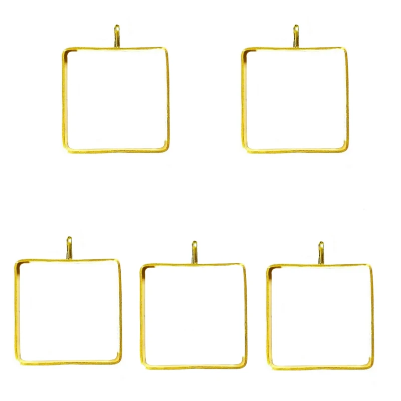 قالب برنجی رزین طرح مربع بسته 5 عددی