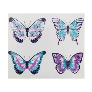 تتو موقت طرح پروانه هفت رنگ کد 531