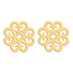 گوشواره طلا 18 عیار زنانه فرشته مدل اسلیمی WEL-000027