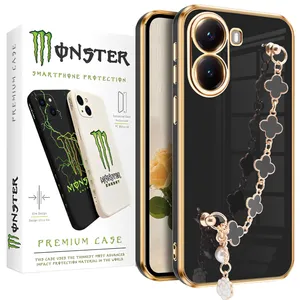 monster Black Flower cover for Xiaomi Poco X7 Pro