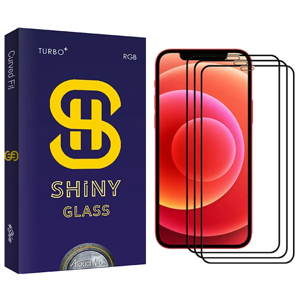 محافظ صفحه نمایش سرامیکی آتوچبو مدل Shiny Glass مناسب برای گوشی موبایل اپل Iphone 12 بسته سه عددی