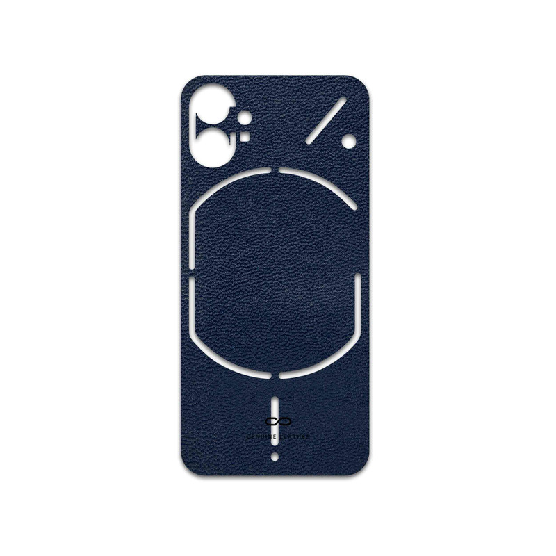 برچسب پوششی ماهوت مدل Deep-Blue-Leather مناسب برای گوشی موبایل ناتینگ Phone 1