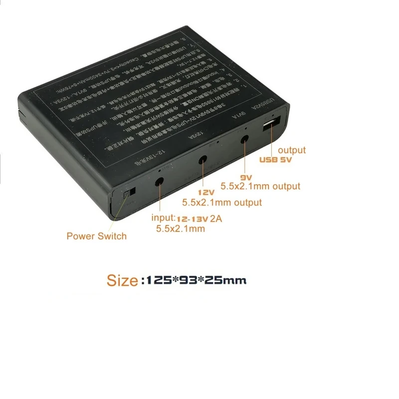 عکس شماره 4 : مینی یو پی اس مودم کارتخوان دوربین مدل mini ups 5-9-12 ظرفیت 55 ولت آمپر