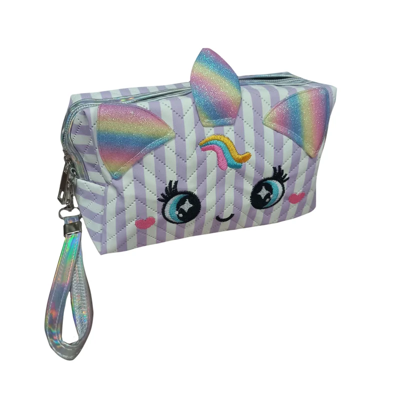 کیف لوازم آرایش دخترانه طرح یونیکورن