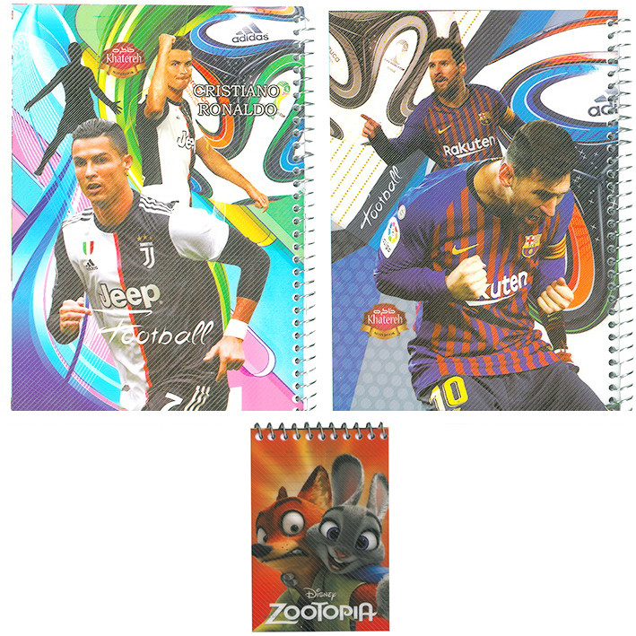 دفتر نقاشی مدل فوتبال کد 500 f02 به همراه دفترچه یادداشت