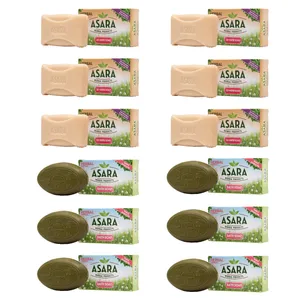 صابون شستشو آسارا مدل 30Herb وزن 100 گرم بسته 12 عددی