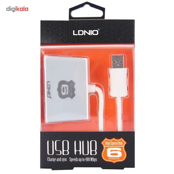 هاب USB شش پورت الدینیو مدل DL-H6
