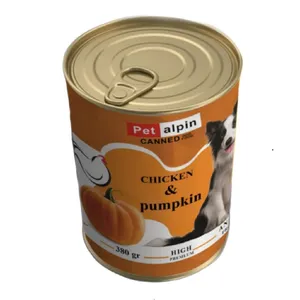 کنسرو سگ پت آلپین مدل مرغ و کدو وزن 380 گرم