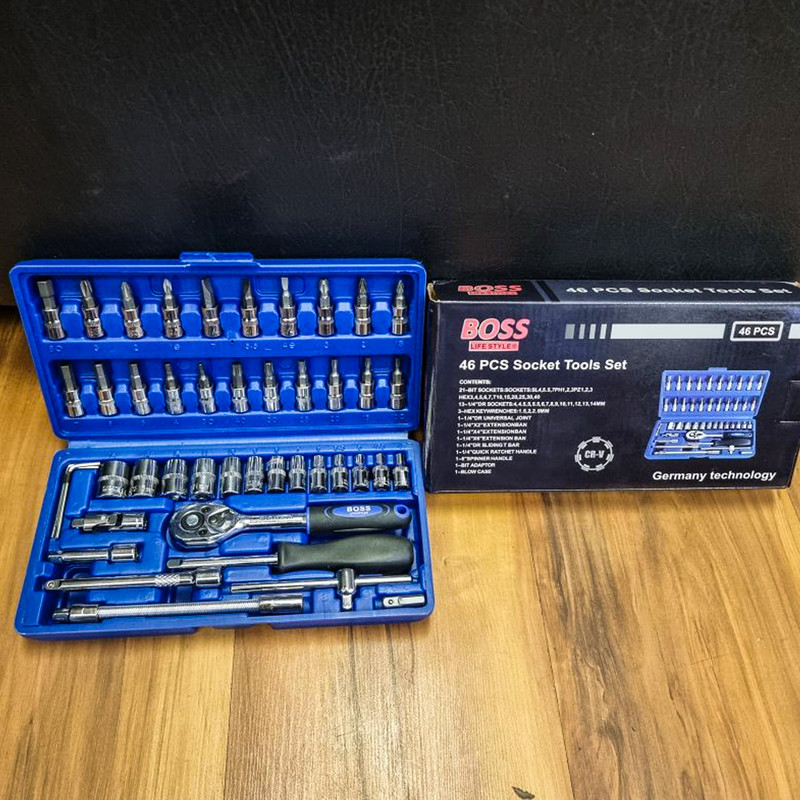 مجموعه 46 عددی آچار بکس باس مدل FLH -147 مجموعه 46 عددی آچار بکس باس مدل FLH -147