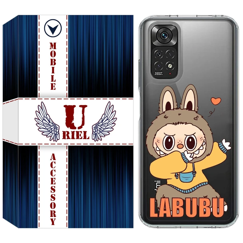کاور یوریل مدل Clear کد 104 طرح لبوبو Labubu مناسب برای گوشی موبایل شیائومی Redmi Note 11 4G / Note 11S