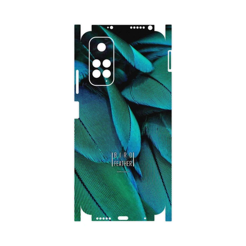 برچسب پوششی ماهوت مدل Green Feather-FullSkin مناسب برای گوشی موبایل شیائومی Redmi Note 11