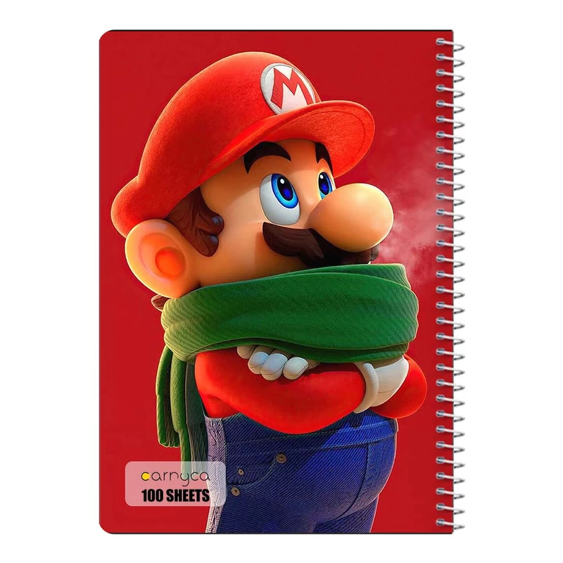 دفتر مشق 100 برگ سیمی کارنیکا طرح ماریو mario کد 43002
