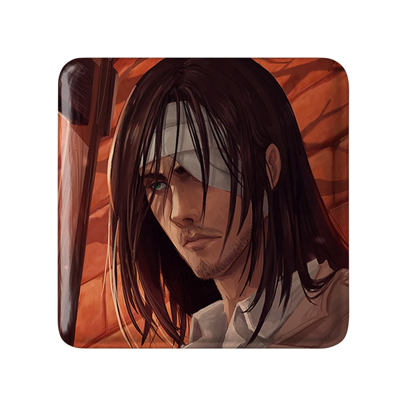 مگنت خندالو طرح ارن یگر انیمه اتک آن تایتان Attack on Titan مدل مربعی کد 18534