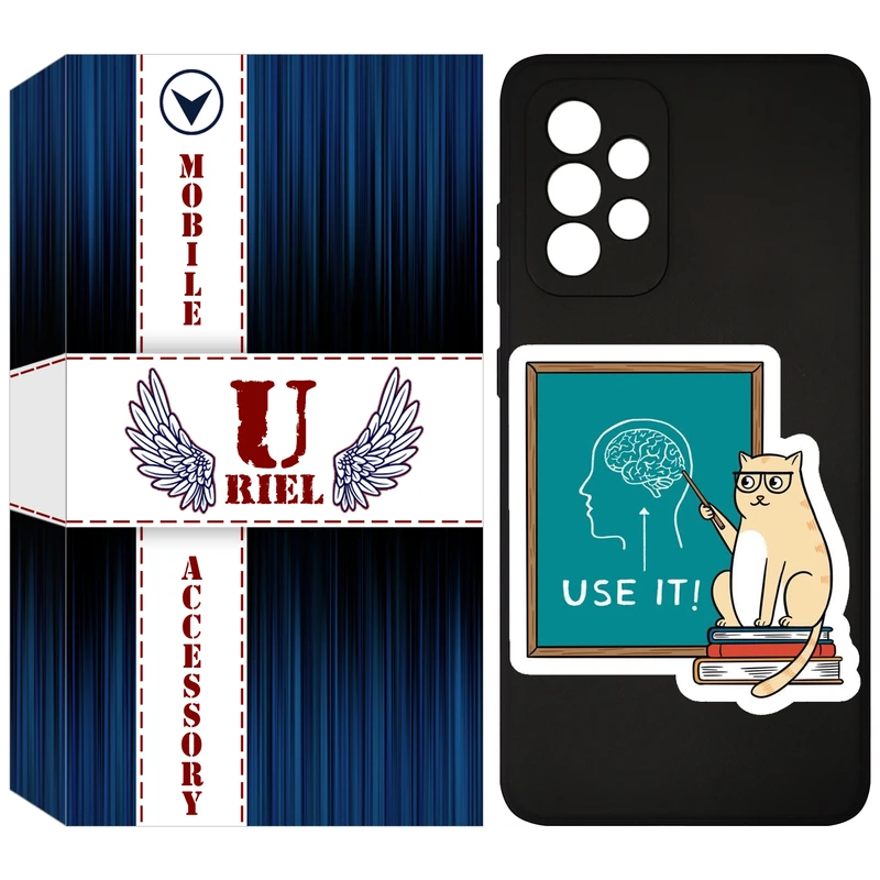 کاور یوریل مدل KSH کد 95 طرح گربه عاقل مناسب برای گوشی موبایل سامسونگ Galaxy A33 5G