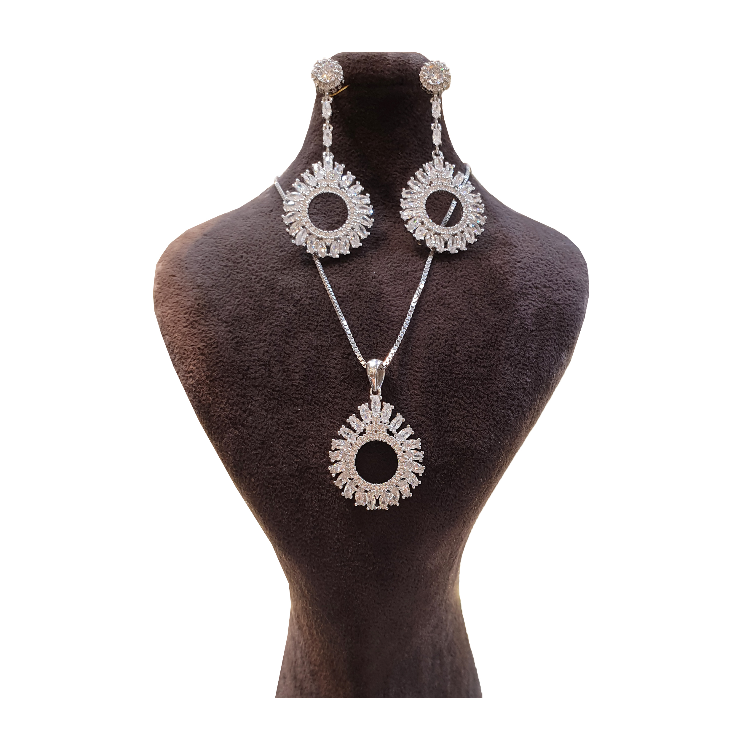 نیم ست نقره زنانه مدل kre313