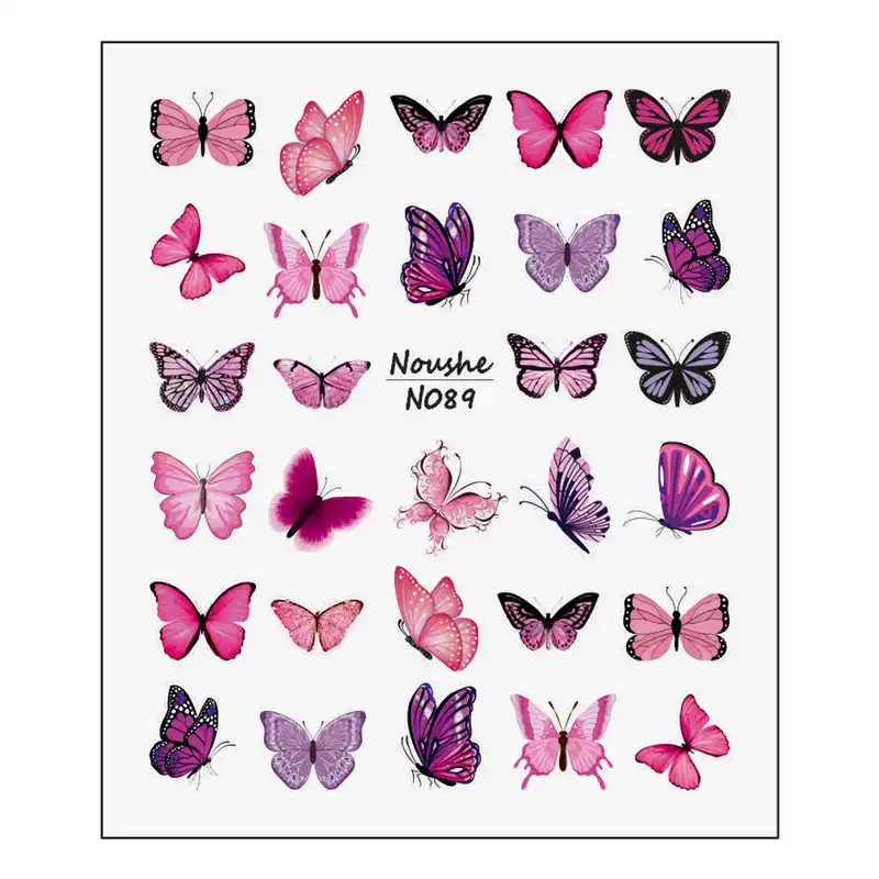 برچسب لنز ناخن مدل پروانه کد N089