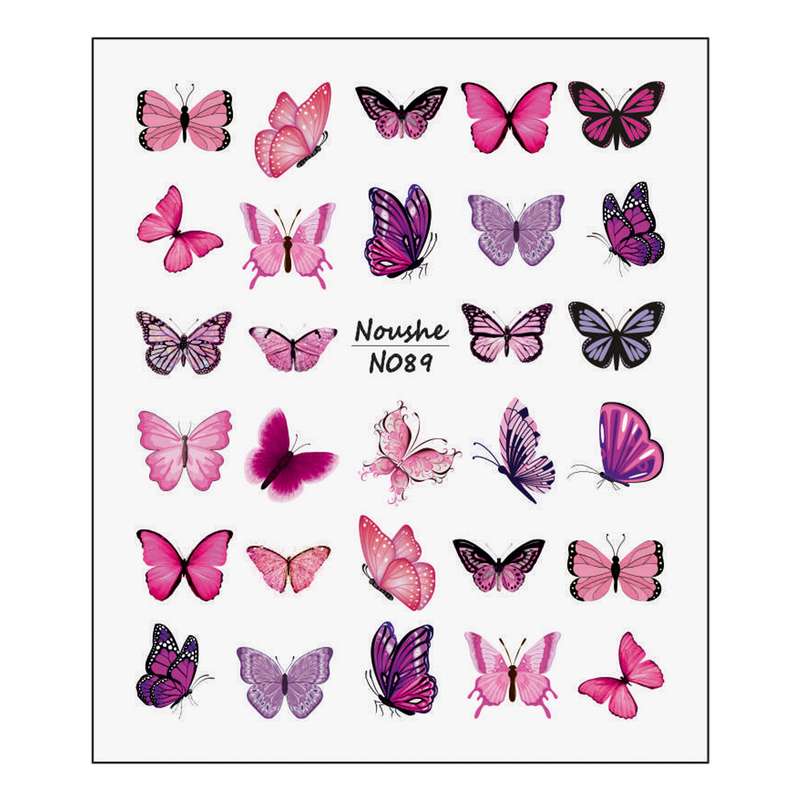 برچسب لنز ناخن مدل پروانه کد N089 برچسب لنز ناخن مدل پروانه کد N089